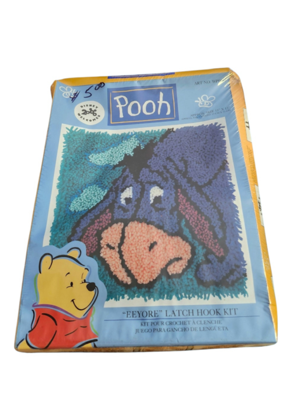 Vtg Disney Eeyore Latch Hook Kit Caron Pooh Collection 13x13 WP0004 Sealed New